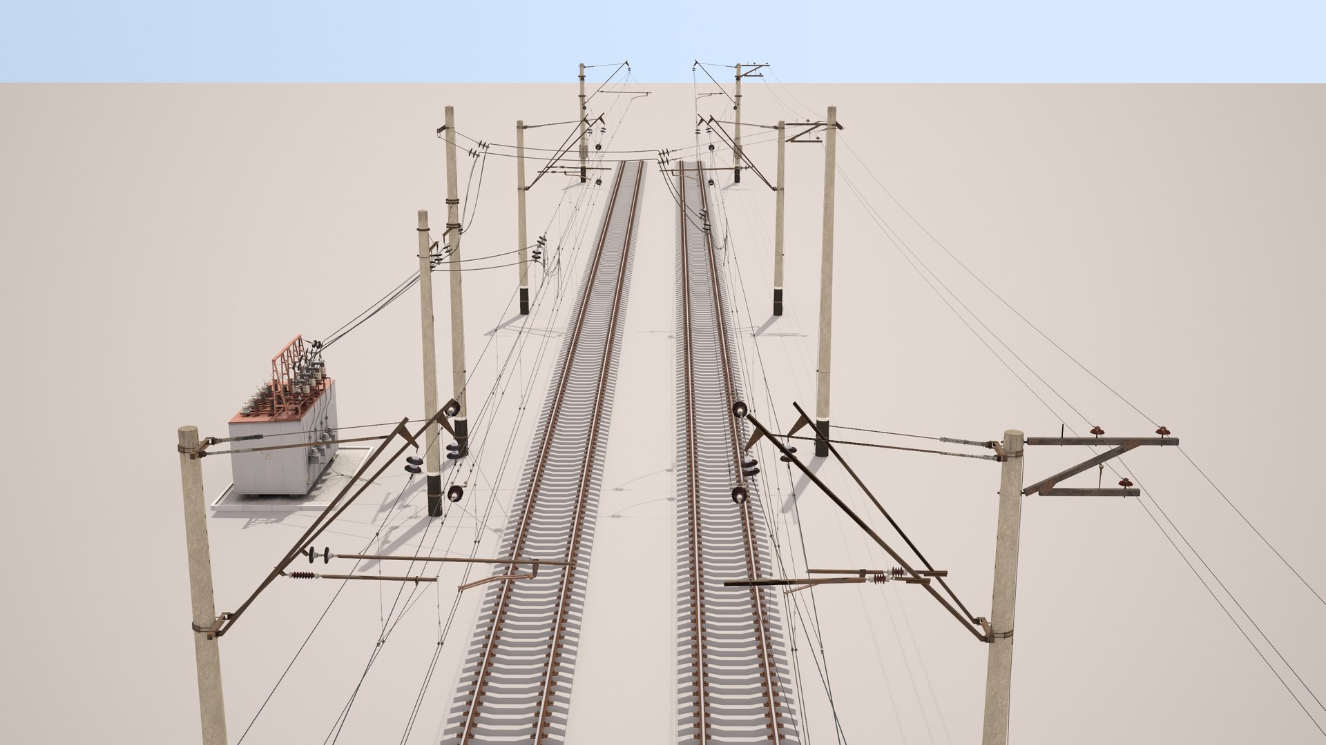 Railway Catenary Switch Box 3d Max