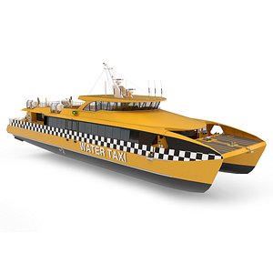 High speed taxi catamaran ferry 3D model