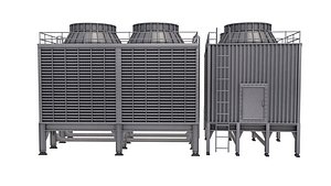 3D Industrial  Cooling Tower model