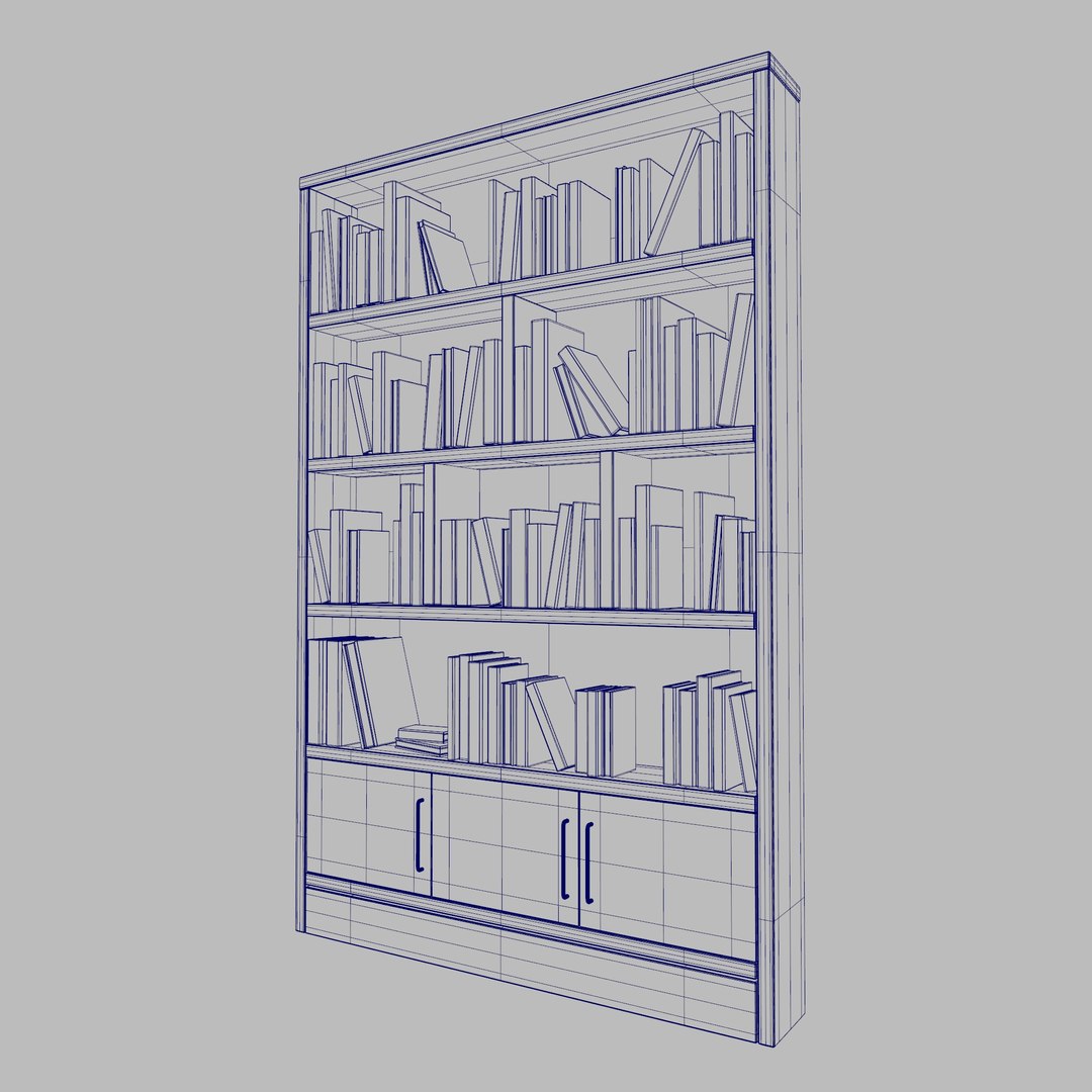 Bookcase model https://p.turbosquid.com/ts-thumb/Id/B2ltx1/Hm/wire_001/jpg/1719047024/1920x1080/fit_q87/a05448baa3df3d27fcbd931086e281e6cb726044/wire_001.jpg
