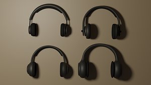 Wireless Headphones Collection 3D model