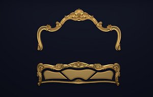 Classic Carved Bed 01