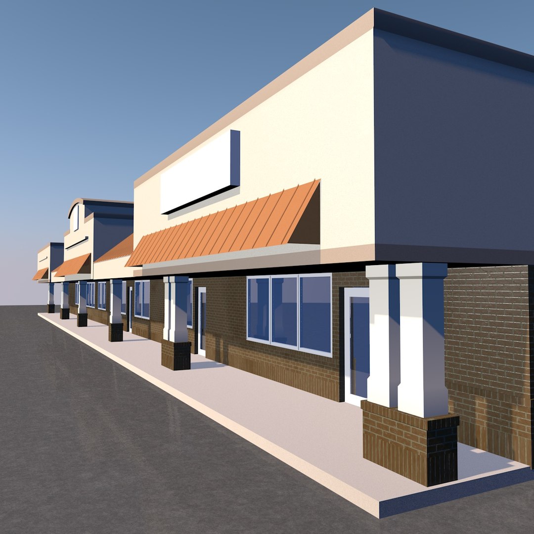 3D strip mall https://p.turbosquid.com/ts-thumb/Id/GoFrZT/mzsHqT9w/06_stripmall/jpg/1520966492/1920x1080/fit_q87/d0e974d1436ca36896d05116adc9897c24d7306d/06_stripmall.jpg