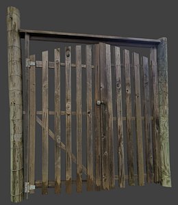wooden gate 3d 3ds