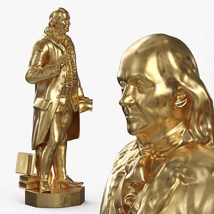 3D Decorative Gold Monument Franklin