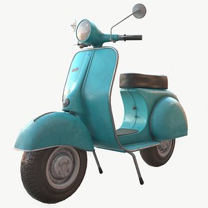 3D vintage scooter