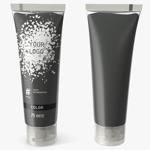 3D Acrylic Paint Black Mockup model