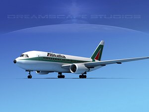 3d boeing 767 767-100 model