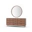 Schlafzimmer-Sideboard mit Spiegel aus dunklem Holz