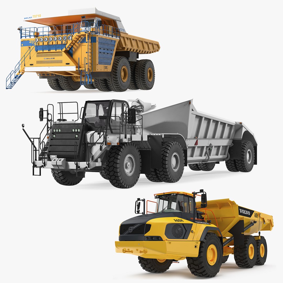Heavy Construction Machinery Collection 3D model preview