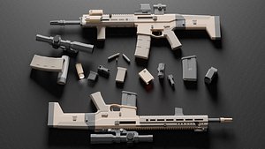 Game-ready PSA JAKL assault rifle pack