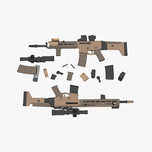 Game-ready PSA JAKL assault rifle pack