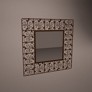 Handmade metallic mirror