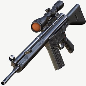 HK G3A1 - Mobile Ready Low Poly
