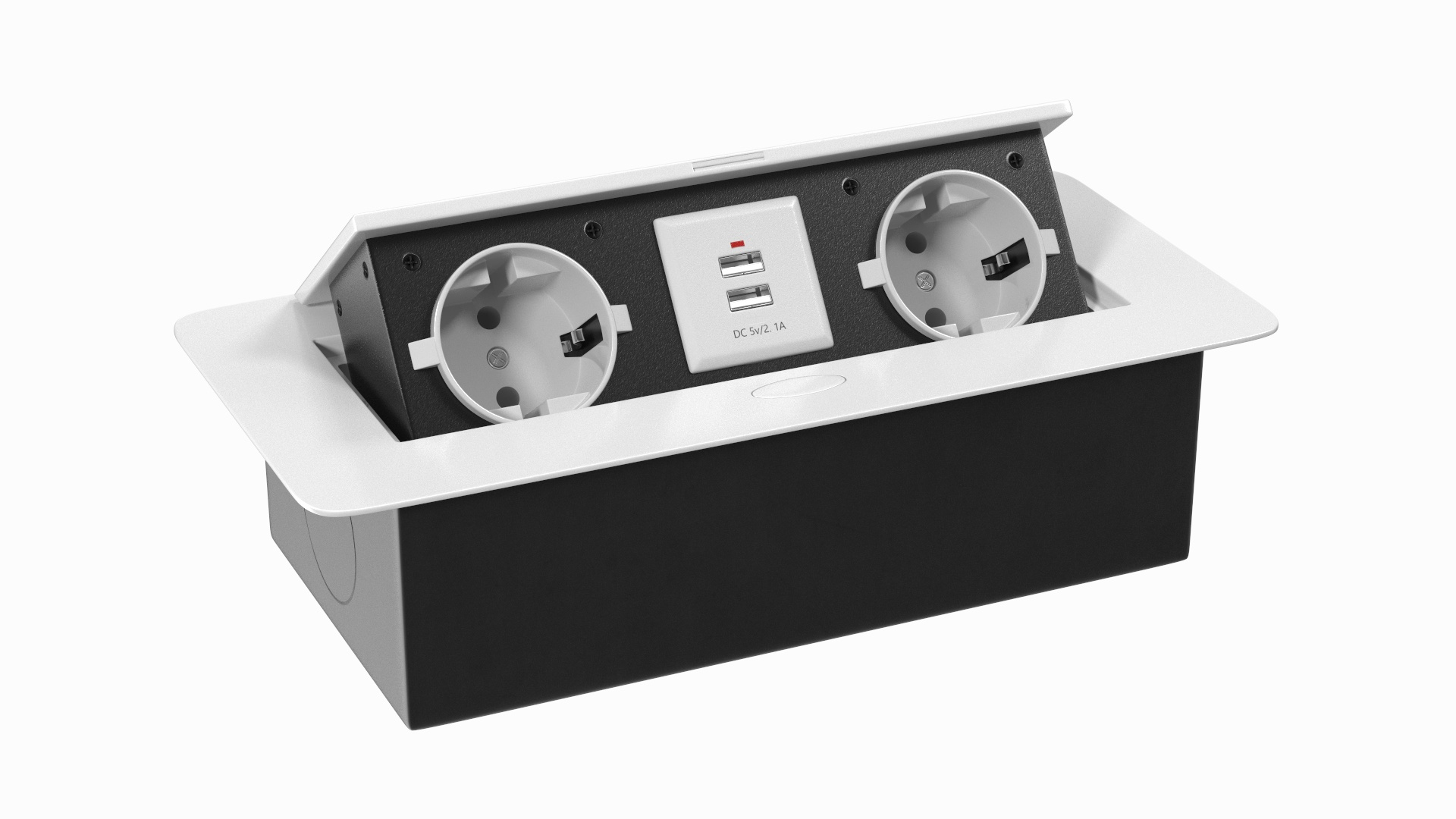 3D model White Double Hidden Socket - TurboSquid 2079654