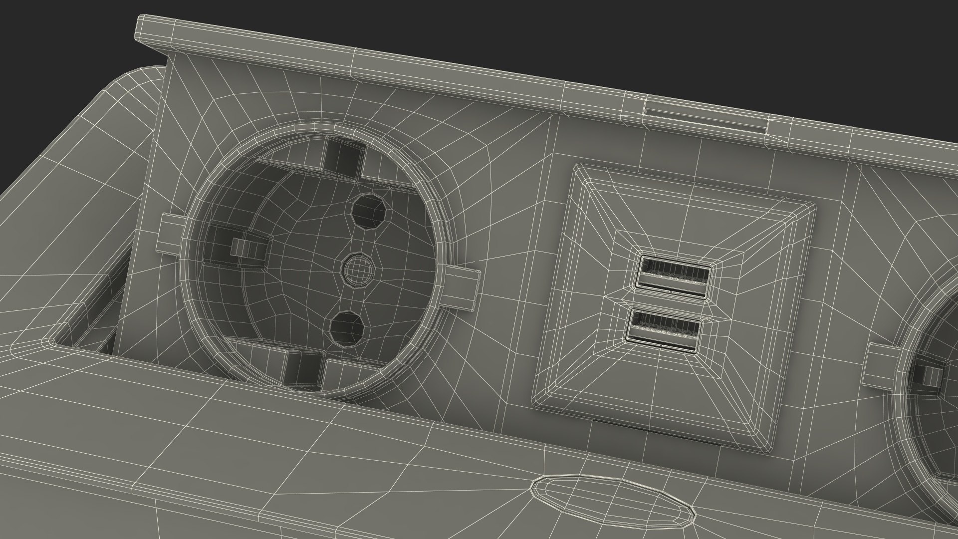 3D model White Double Hidden Socket - TurboSquid 2079654