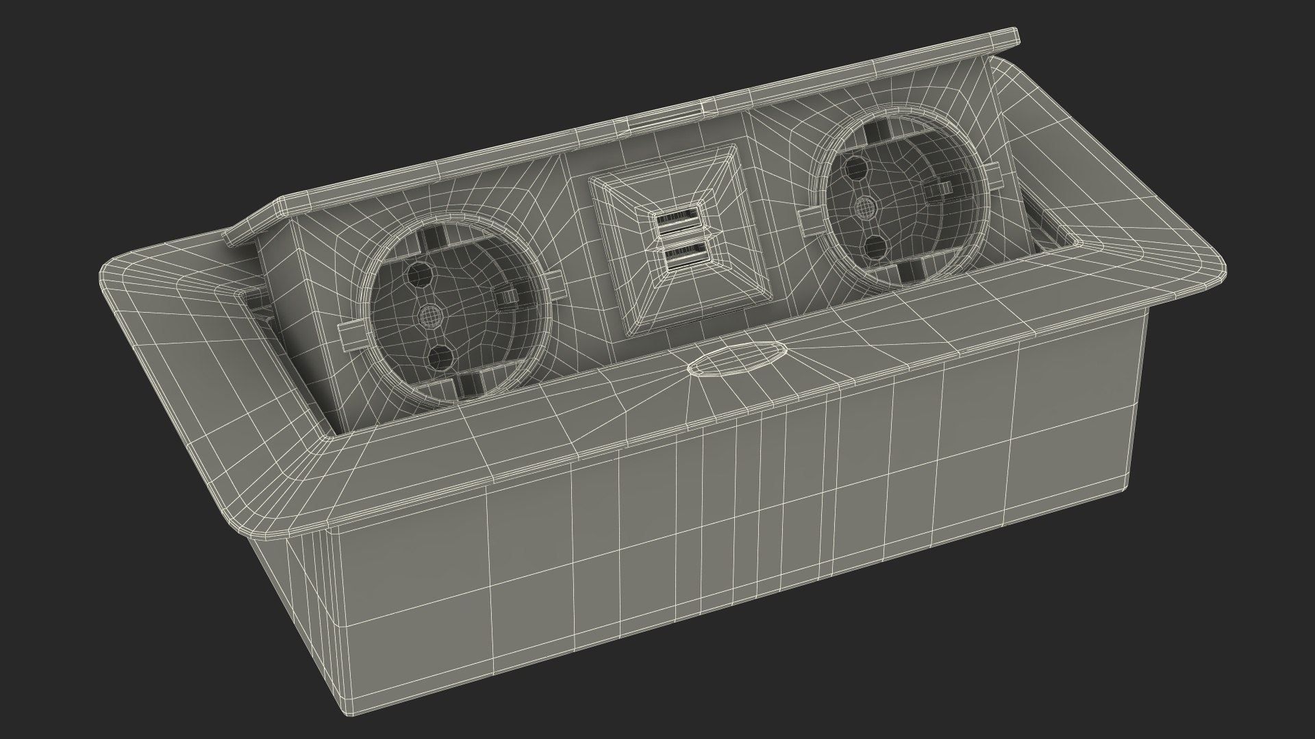 3D model White Double Hidden Socket - TurboSquid 2079654