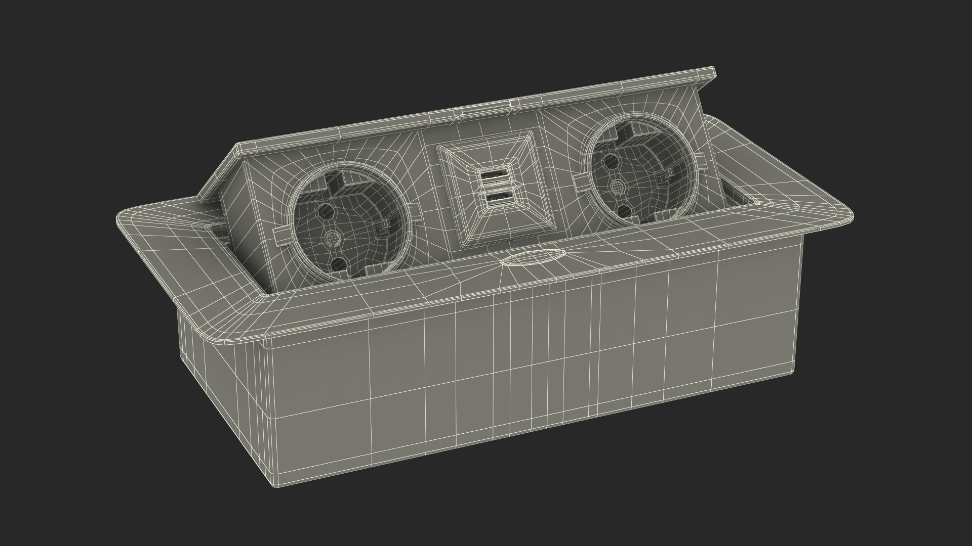 3D model White Double Hidden Socket - TurboSquid 2079654
