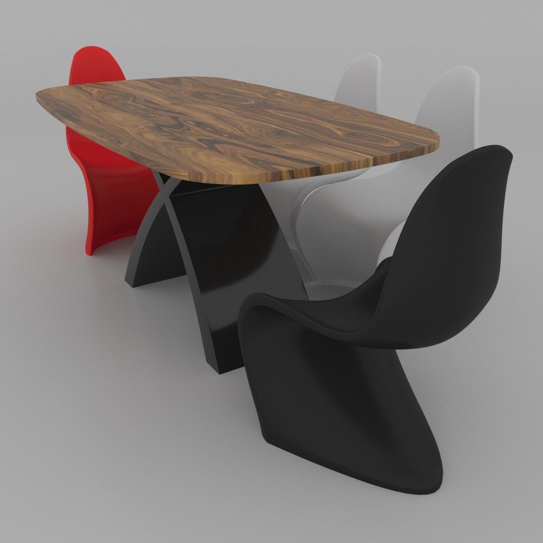 3D dining set consisting table chair model - TurboSquid 1259457
