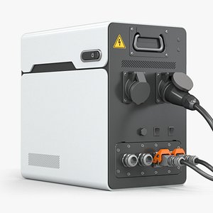 Portable Electric Power Supply Battery Bank 3D model