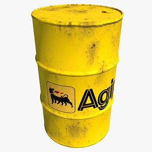 barrel agip oil 3D model