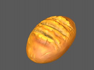 stylized bread 3D model