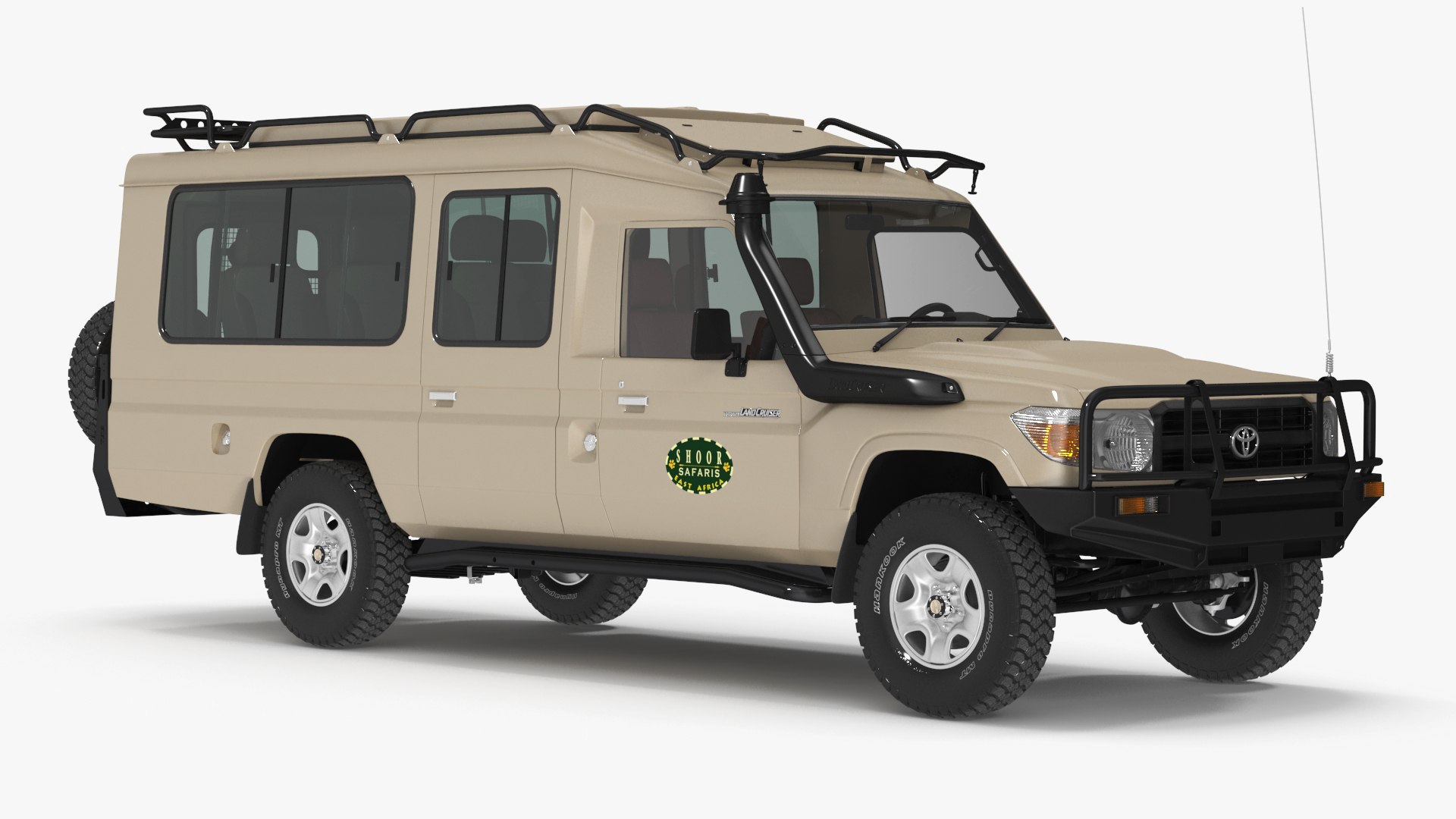 Toyota Land Cruiser Safari Beige Clean Simple Interior 3D model preview