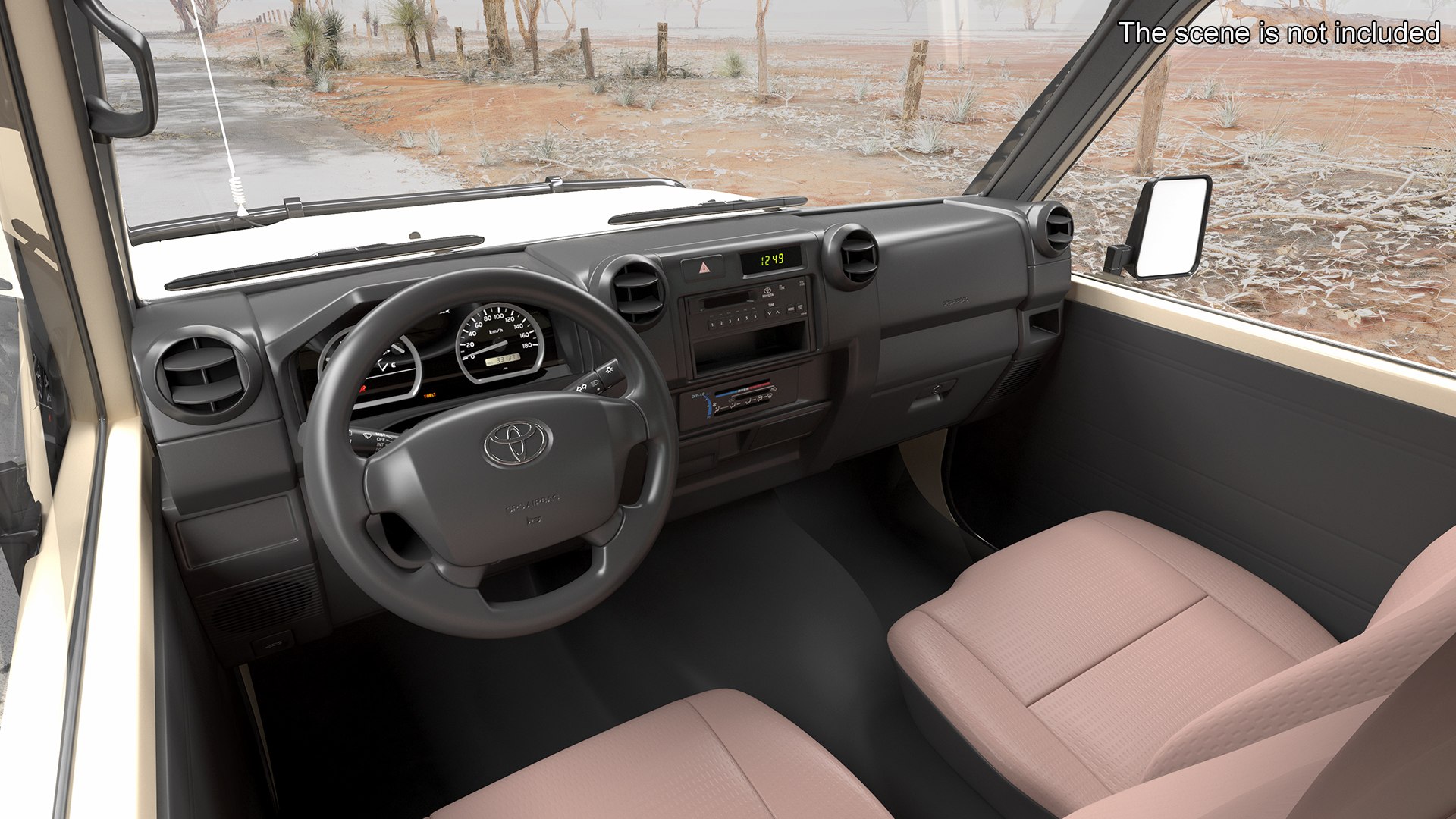 3D Toyota Land Cruiser Safari Beige Clean Simple Interior - TurboSquid ...