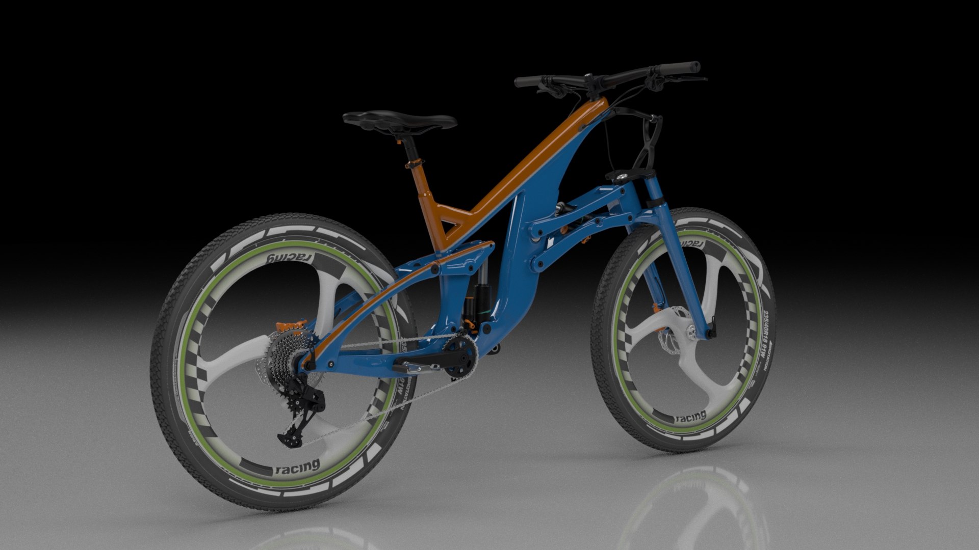 3D Mountain Bike Linkage Fork Bicycle TurboSquid 2158471