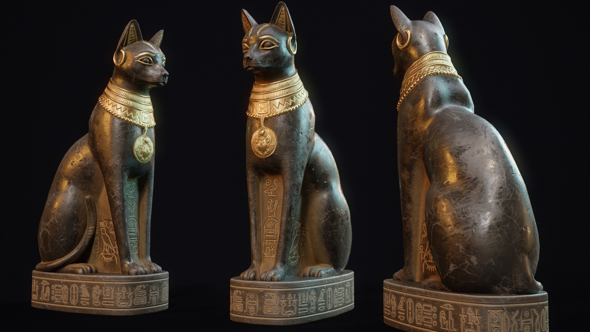 Egyptian sculptures  and statues 3D model https://p.turbosquid.com/ts-thumb/Ie/1JBWyt/KE/cat_004/jpg/1774878217/1920x1080/fit_q87/64670f8136123ac801cfbefe56ee4d9642324b7c/cat_004.jpg
