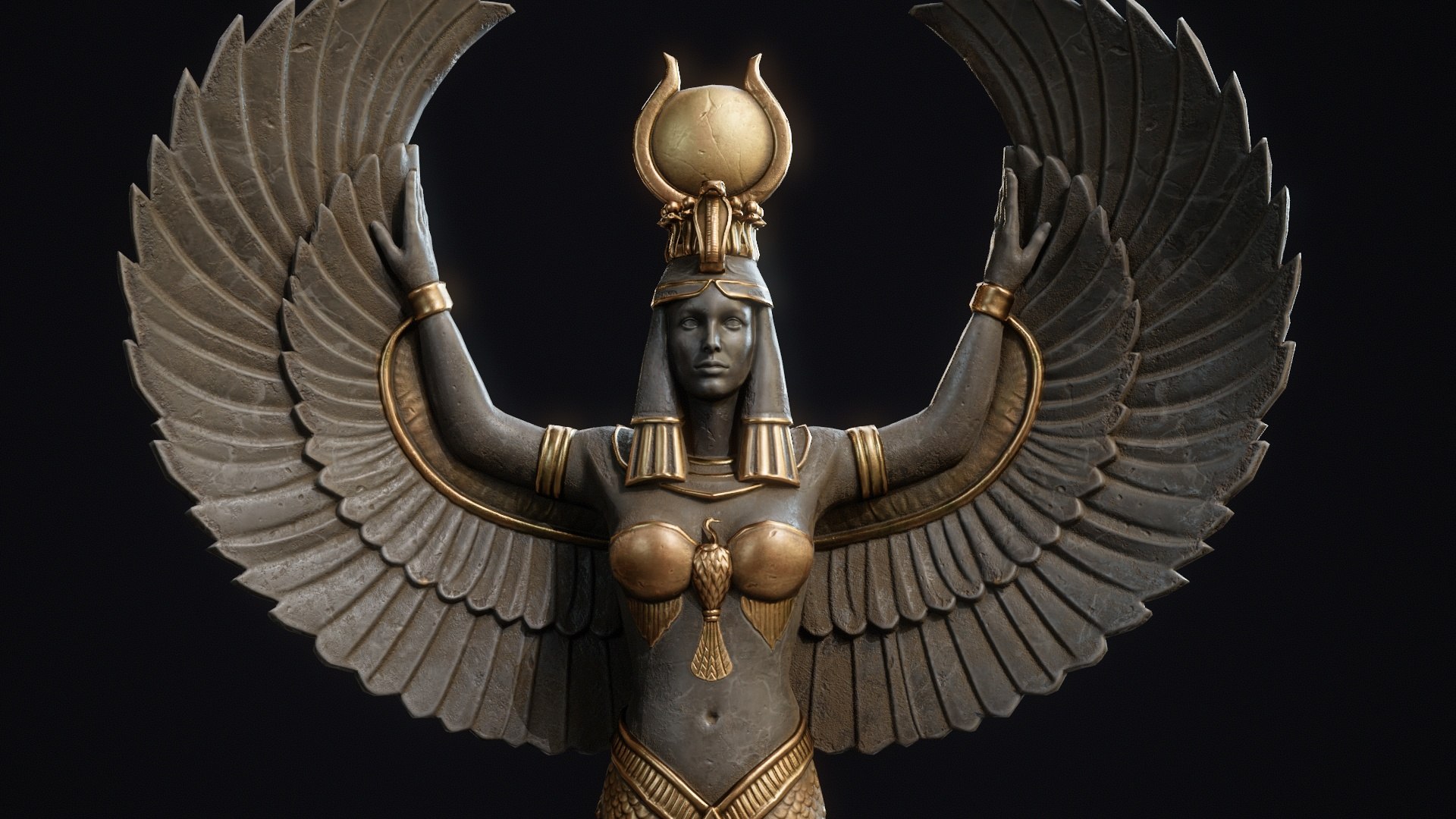 Egyptian sculptures  and statues 3D model https://p.turbosquid.com/ts-thumb/Ie/1JBWyt/nt/isis_004/jpg/1773671142/1920x1080/fit_q87/6eebee5c63f78765fe70476ed9fb23a82f0aef47/isis_004.jpg