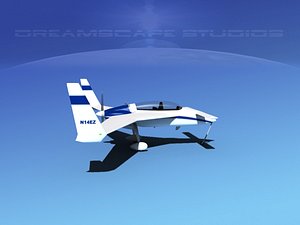 rutan long ez 3d dwg