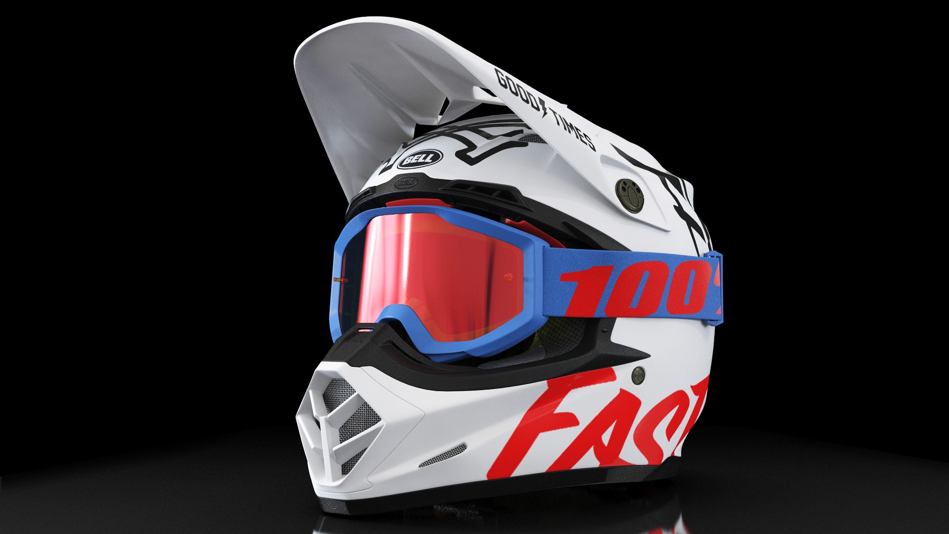 Bell Off-Road Helmet 3D model preview