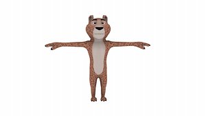 3D leopard cartoon 3d