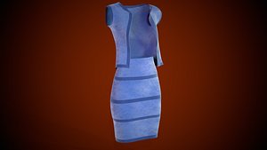 DRESS AND SKIRT with ONLY QUAD retopology