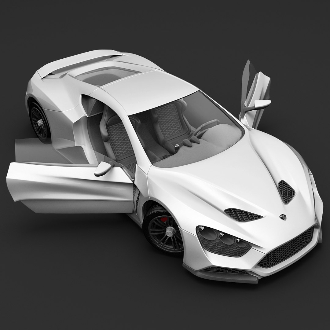 3ds Max Realistic Supercar Zenvo St1, image size:1080x1080