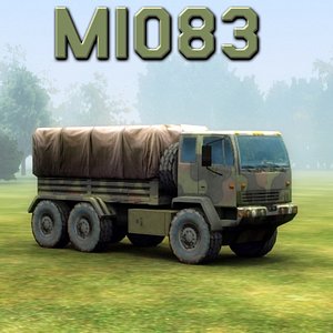 3d model truck nato cargo