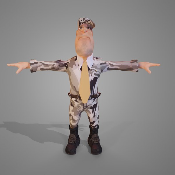 3d cartoon soldier