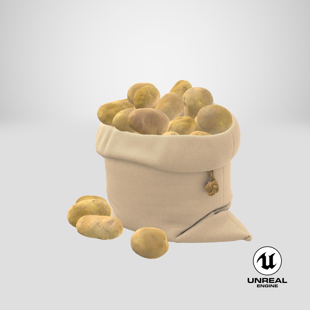 Potato Sack V1 3D model https://p.turbosquid.com/ts-thumb/Ie/HuJmW0/HZ/stemcell_unreal_render/png/1707423041/1920x1080/fit_q87/8cada34f2841aab998743f80dc592d736cfbb5fd/stemcell_unreal_render.jpg
