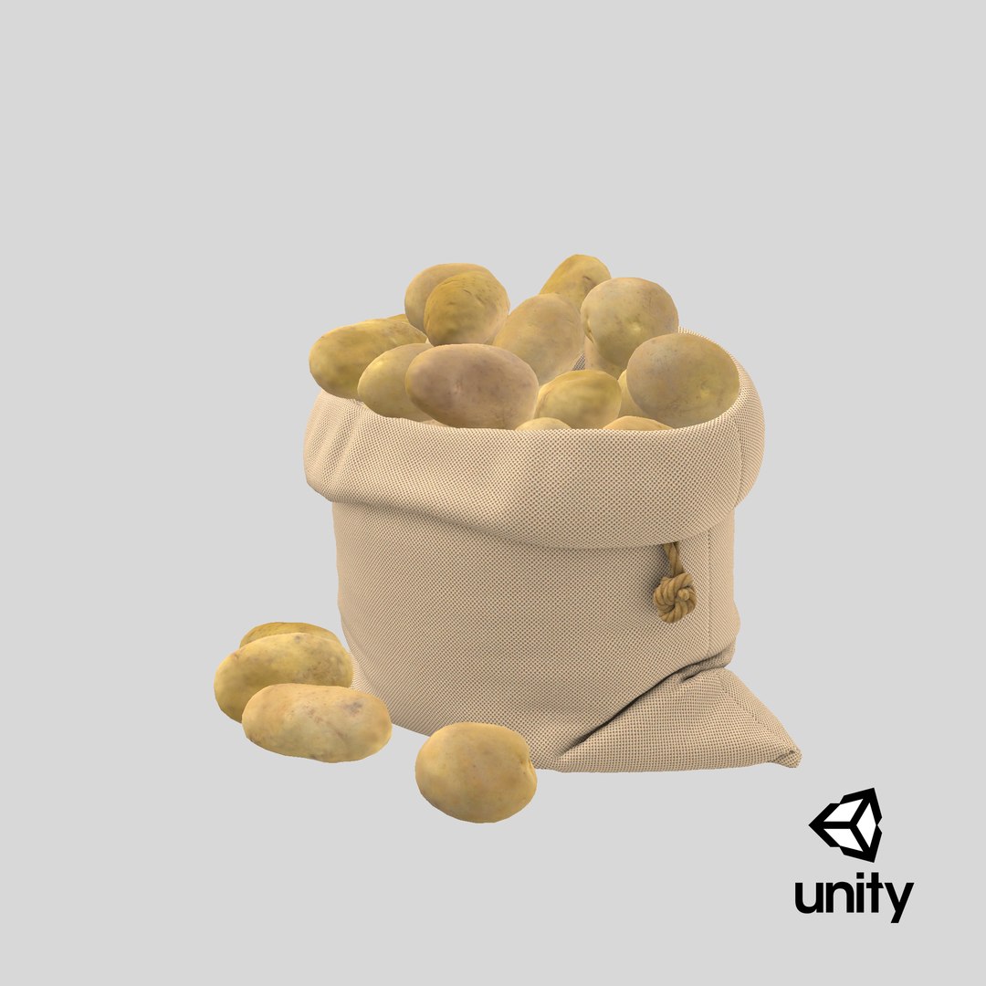 Potato Sack V1 3D model https://p.turbosquid.com/ts-thumb/Ie/HuJmW0/kp/stemcell_unity_render/png/1707423042/1920x1080/fit_q87/3a6f7ad42505a6d6f8a051ab3d105130e2b32cb9/stemcell_unity_render.jpg