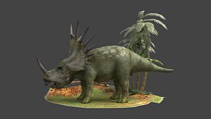 Coelurosaurs triceratops herbivores ancient creatures  Slasher  protozoa 3D
