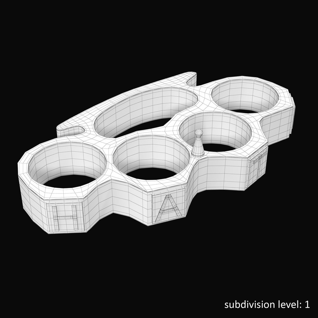 Brass Knuckles Hate 3d Max