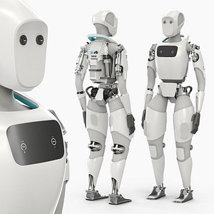 Humanoid Service Robot White 3D model