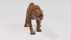 Rigged And Animated Jaguar High Quality 3D