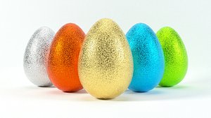 3D model glittering easter egg 4k