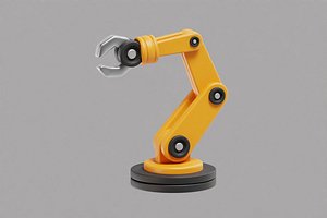 3D model Industrial Robot Hand Cartoon