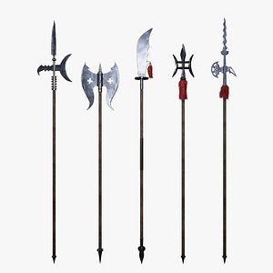 Medieval Halberd Bundle 3D
