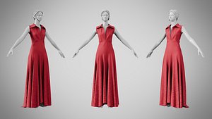 Dress 55 Old Brick 3D model