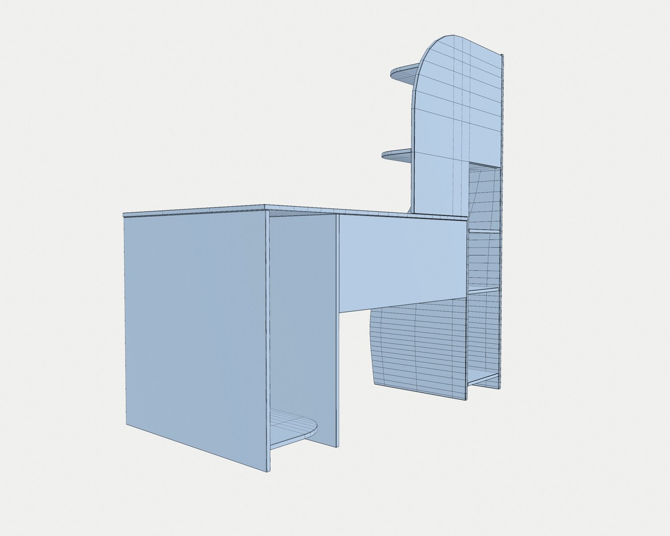 3D Computer Desk Wood - TurboSquid 1280585