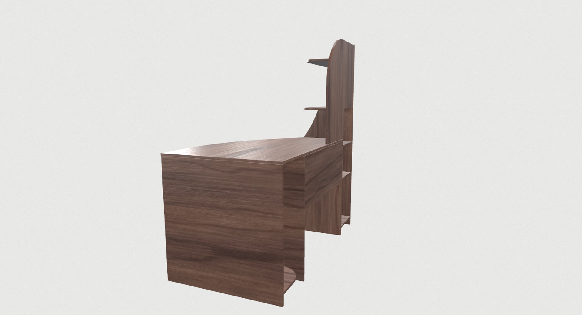3D Computer Desk Wood - TurboSquid 1280585
